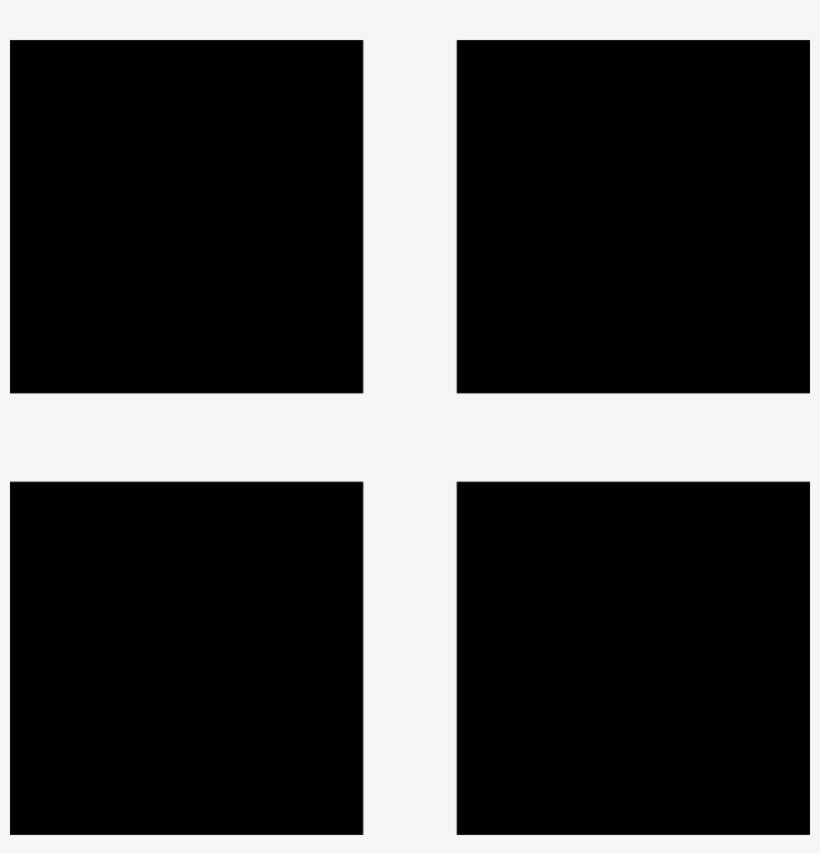 Large Symbol Of Four Black Tiles Square Comments - Cuatro Cuadrado, transparent png #912308