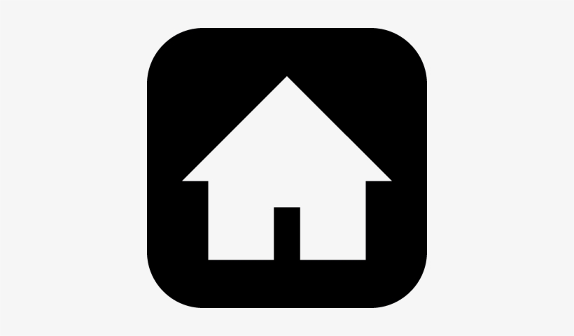 Home Silhouette On Black Square Background Vector - Work At Home Sykes, transparent png #912311