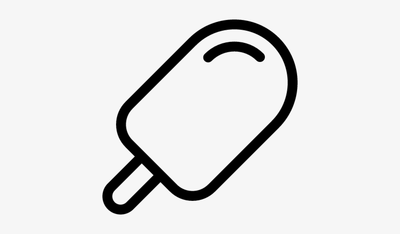 Popsicle Ice Cream Vector - Popsicle Cartoon Black And White, transparent png #912416