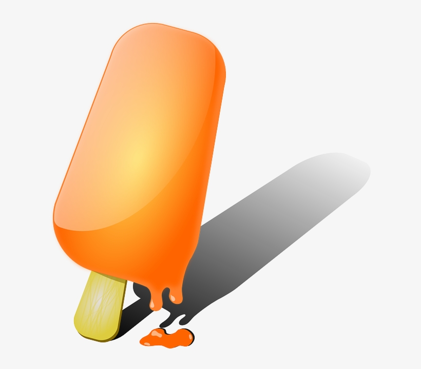 Popsicle, Ice Cream, Orange, Ice, Lollipop, Summer - Melting Popsicle Clipart, transparent png #912709