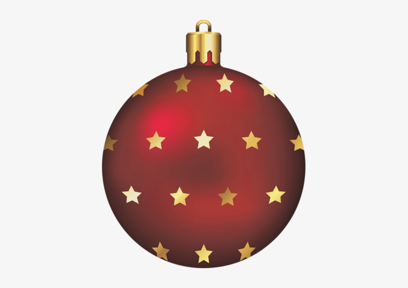Large Christmas Ball With Gold Stars D - Christmas Day, transparent png #913768