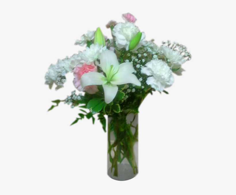 Carnation & Lily Vase - Bouquet, transparent png #913824