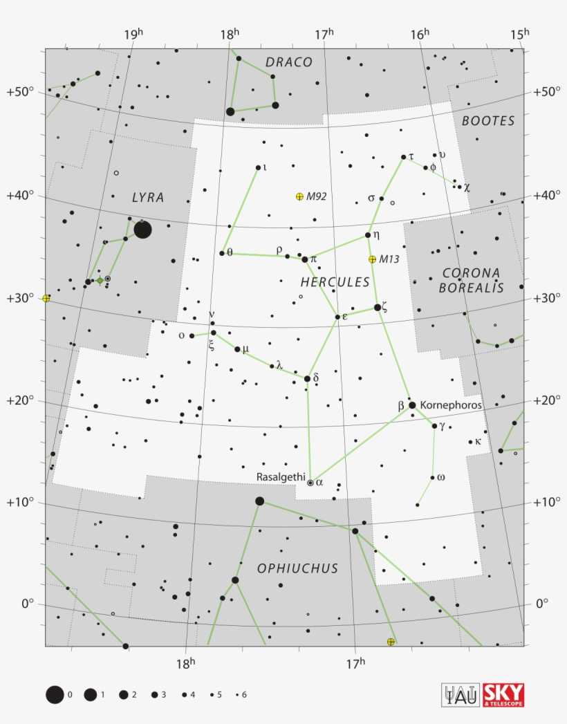 Hercules Star Chart, transparent png #913953