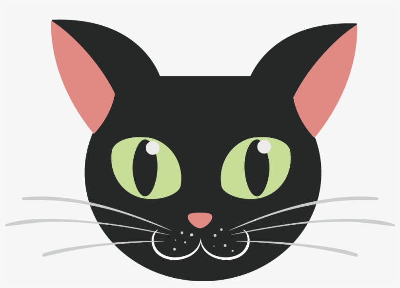Image Royalty Free Download Kitten Cartoon Transprent - Black Cat Cartoon Face, transparent png #914040