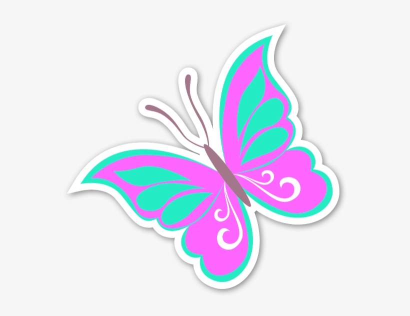 Mariposa Rosa Pegatina - Stickers De Mariposas Png, transparent png #914075