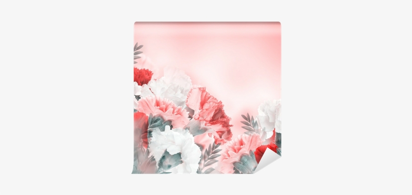 Floral Background Of Roses And Lilies, Wild Flowers - Carnation, transparent png #914232