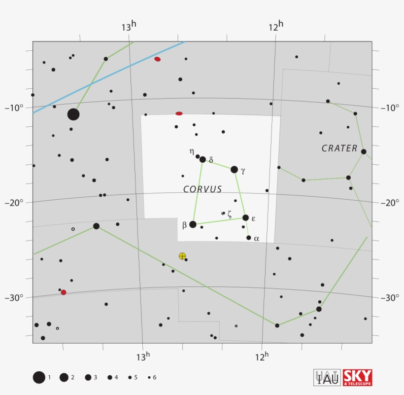 Corvus Constellation Map, transparent png #914299