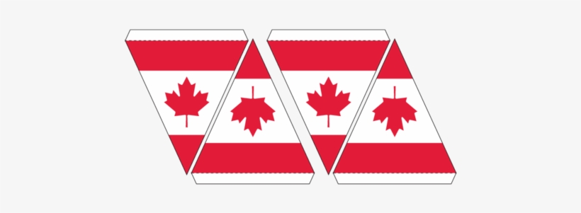 Canadian Flag Maple Leaf Bunting - Canadian Flag Triangle Fold, transparent png #915904