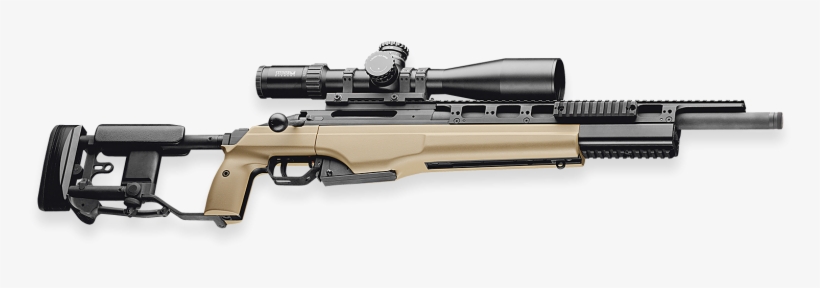 Shown With Rifle Scope, Folding Rear Stock, In Desert - Sako Trg M10 300 Win Mag, transparent png #916503