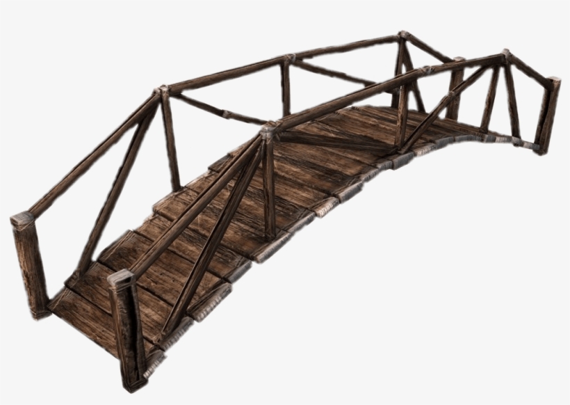 Curved Plank Bridge - Bridge 3d Model Free, transparent png #916923