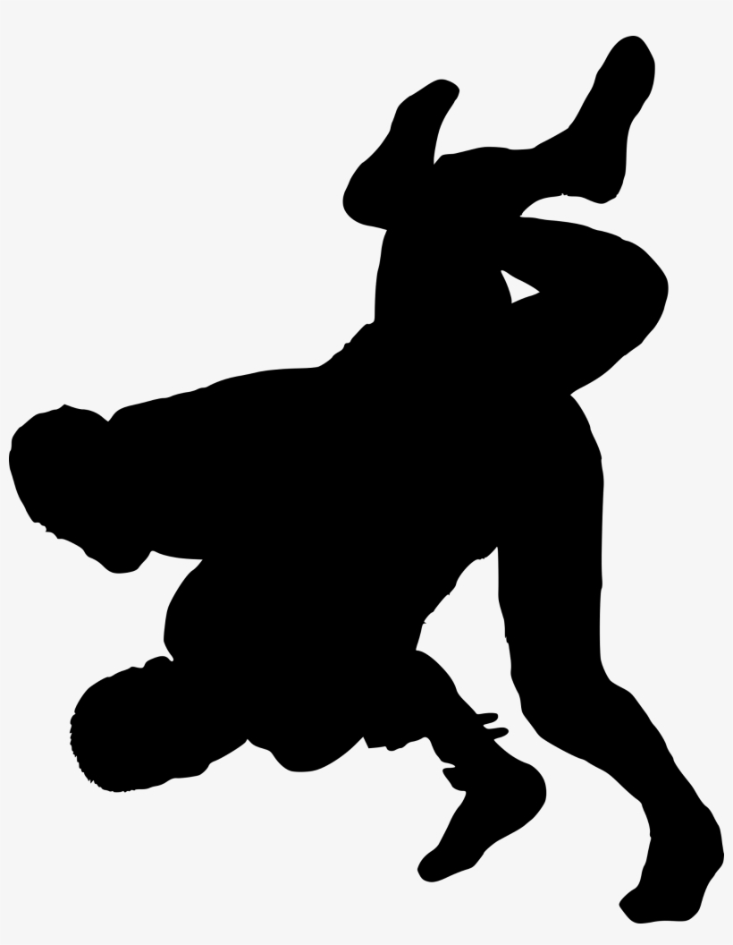 Wrestling Silhouette, transparent png #916947