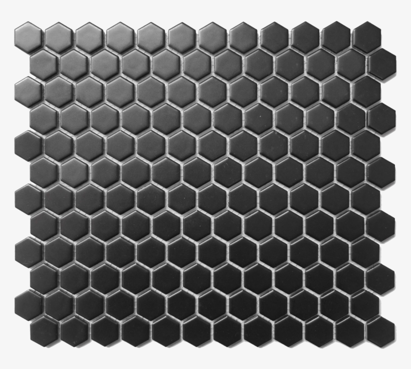 Cc Mosaics Black Matte Hex 1 - Roca Cc Mosaics Matte Black Hexagon 1x1 Mosaic 12"x12", transparent png #917307