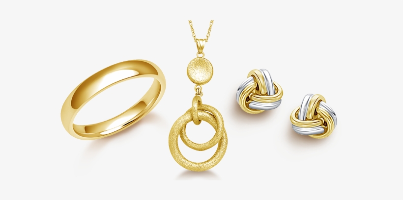 Gold Jewelry - Gold Ring And Necklace, transparent png #917396
