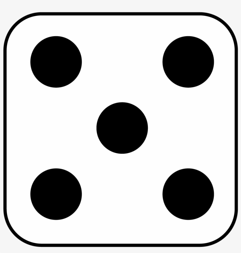 Dots Clipart Five - Five Side Of Dice, transparent png #917449