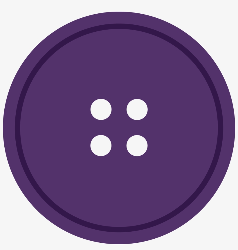 Purple Round Cloth Button With 4 Hole Png Image - Camera Icon, transparent png #917565