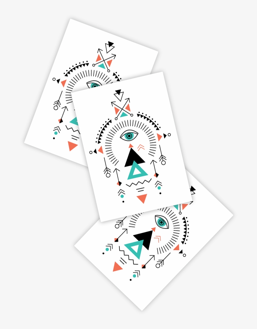 High Quality Temporary Tattoos "mystic Sygn" With Sacred - Colorful Geometric Tribal Toten 5'x7'area Rug, transparent png #917684