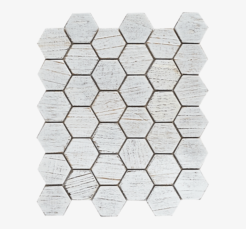 Hexagon Mosaic White Resin - Tile, transparent png #917711