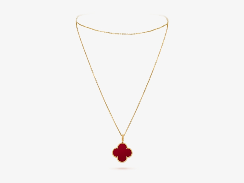 Magic Alhambra Long Necklace, 1 Motif, Gold - Van Cleef Necklace Black, transparent png #917714