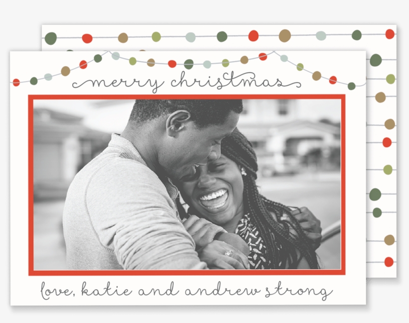 Strong String Lights Christmas Card - Sie Sagte Ja Verlobungs-foto Save The Date Karte, transparent png #918272