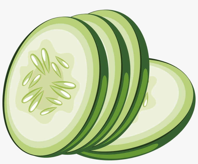 Clip Black And White Stock Cucumber Slice Clipart - Cucumber Png, transparent png #918824