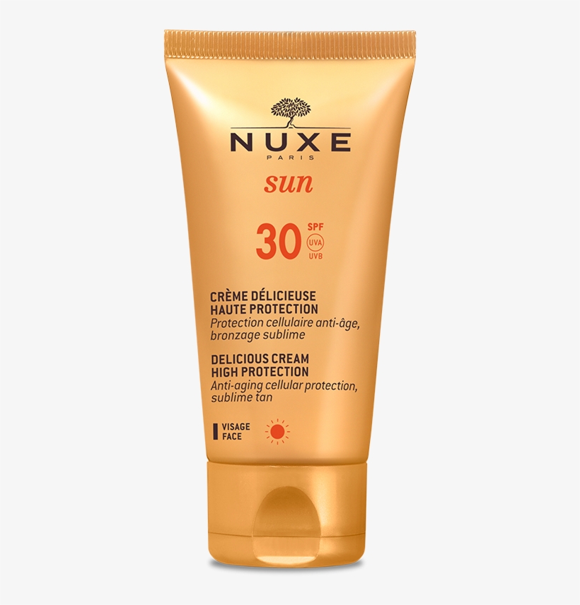 Fp Nuxe Sun Creme Delicieuse Spf30 2017 Web - Nuxe Sun Melting Cream Face High Protection Spf50 50, transparent png #918827