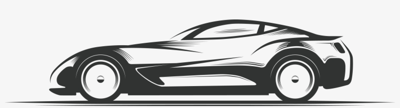 Sports Car Silhouette Png, transparent png #918991