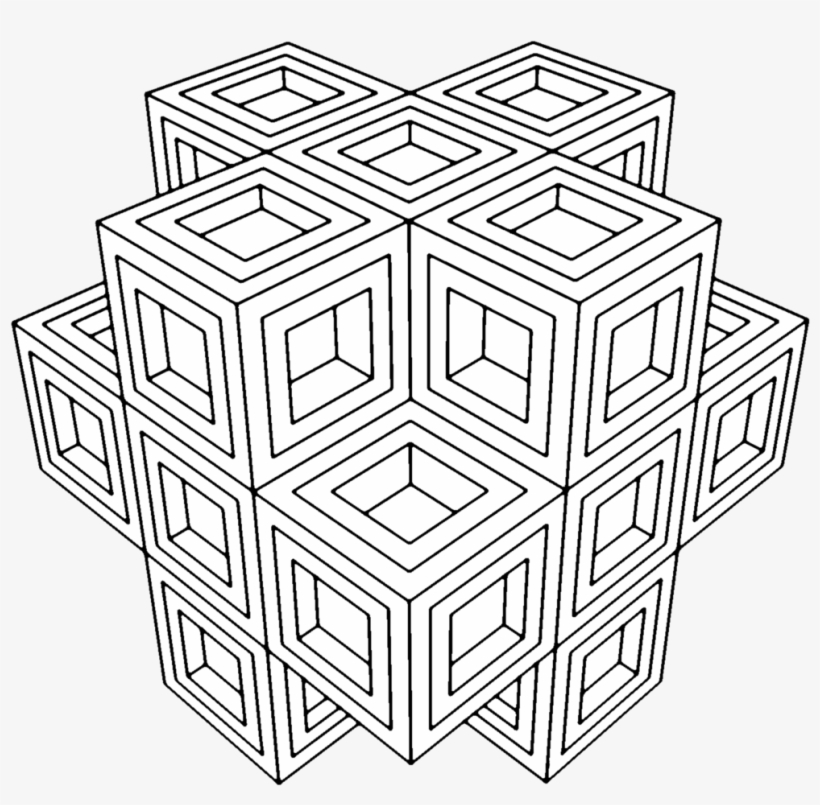 28 Collection Of Geometric Art Coloring Pages - Adult Geometric Coloring Page, transparent png #919336