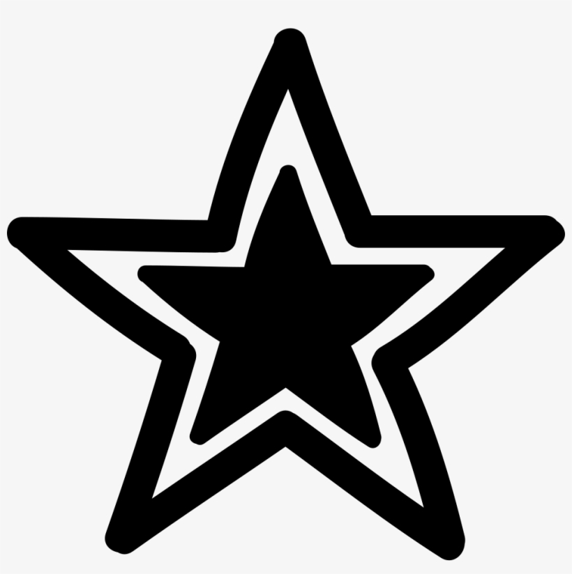 Star Outline With Black Smaller Star Inside Comments - Perfect Line Collapsible Can Cooler, transparent png #919686