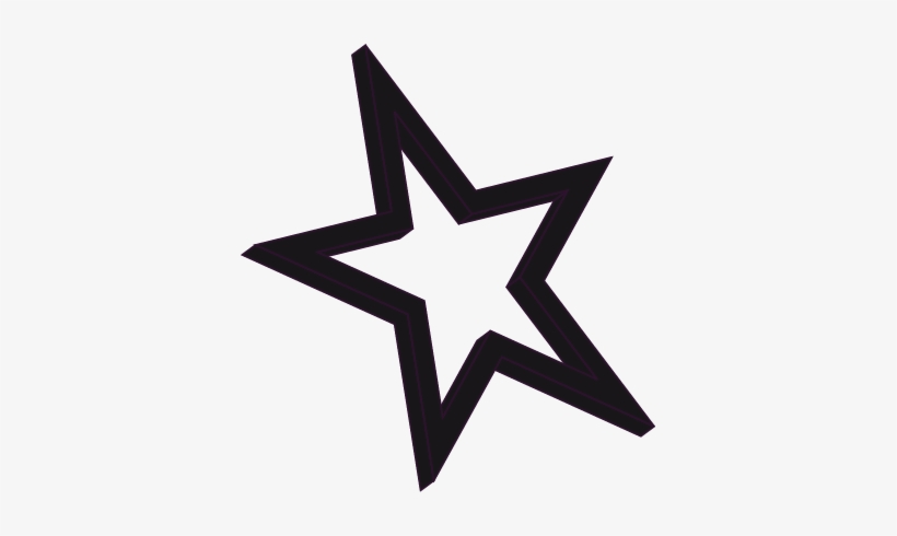 Silhouette Star Outline Wall Sticker Tenstickers - Estrellas Silueta, transparent png #919765