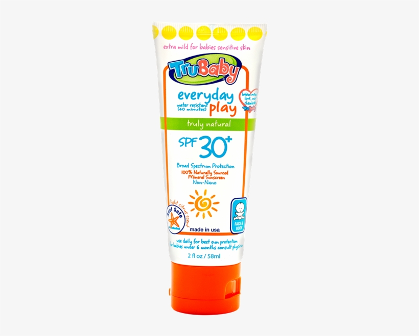 Trubaby Everyday Play Spf 30 Mineral Sunscreen - Tru Kids Sunscreen, transparent png #919793