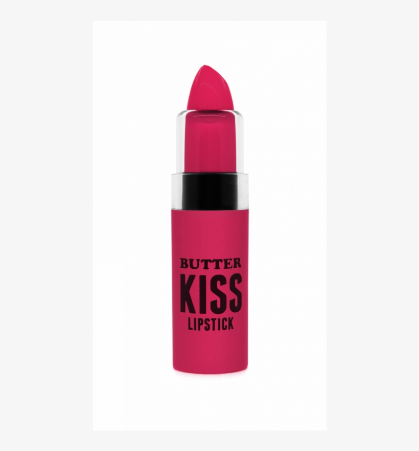 Source - Luxplus - Photos - Report - Pink Lipstick - W7 Cosmetics Butter Kiss Lips Pink - Very Berry, transparent png #919882