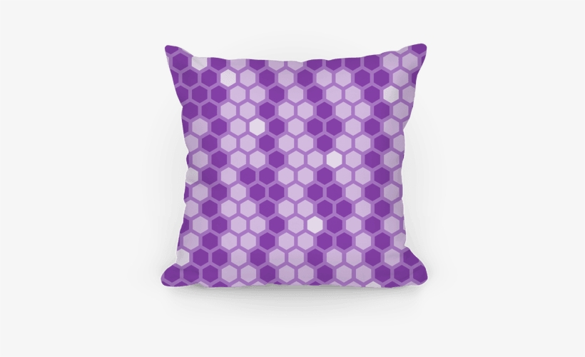 Purple Geometric Honeycomb Pattern Pillow - Coffee, transparent png #919998