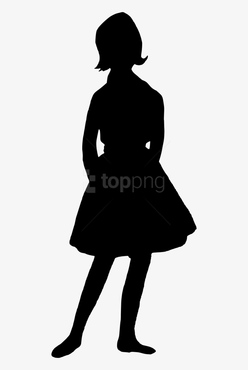 Girl Silhouette Png Free Png Images Toppng - Illustration, transparent png #9100086