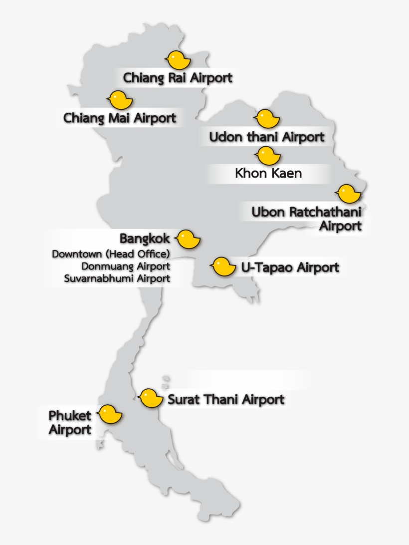 Chic Car Rental Locations Thailand - Map, transparent png #9101046