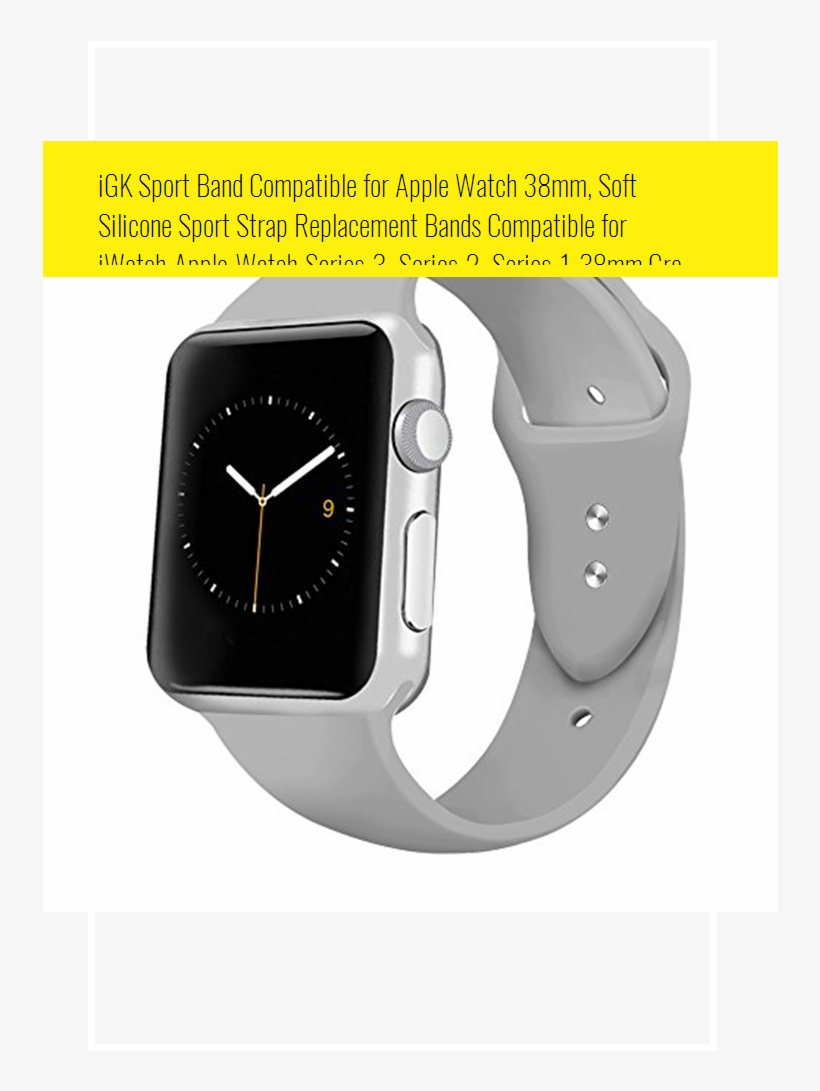 Igk Sport Band Compatible For Apple Watch 38mm, Soft - Analog Watch, transparent png #9101502
