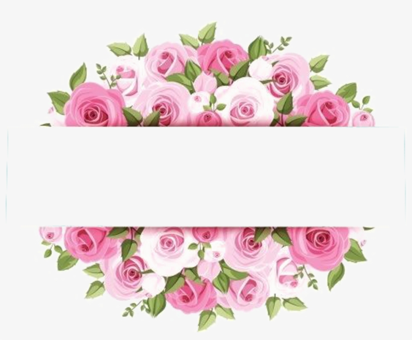 #florals #flowers #leaves #divider #header #textline - Pink Watercolor Flowers Border, transparent png #9101504