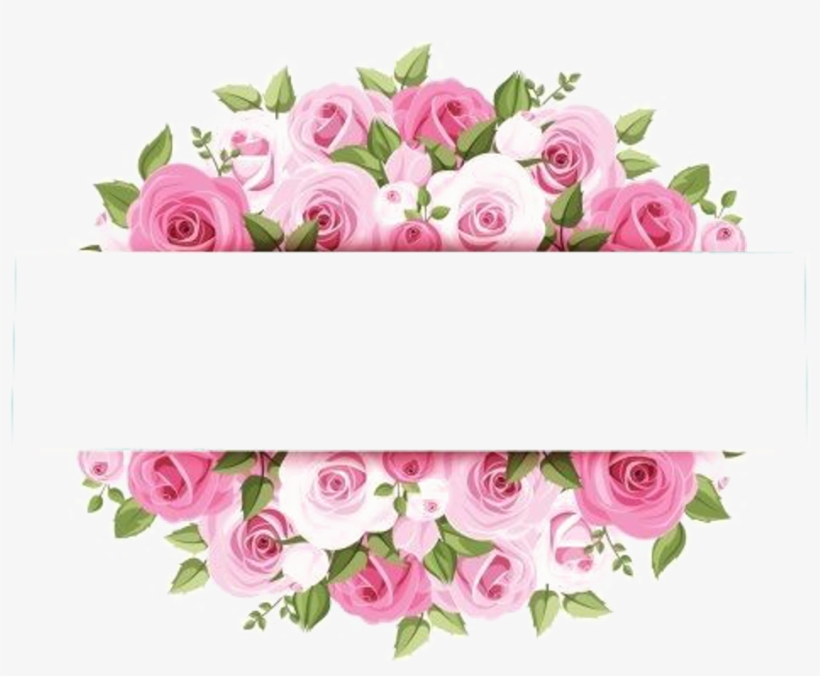 #florals #flowers #leaves #divider #header #textline - Pink Watercolor Flowers Border, transparent png #9101504