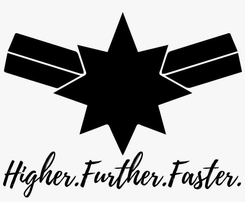 Diy Captain Marvel Higher Further Faster Shirt, transparent png #9102423
