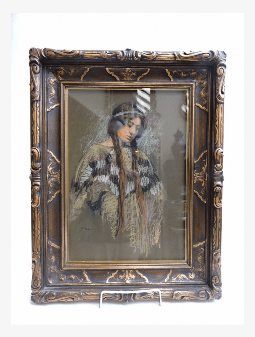 A Portrait Of A Native American Girl - Picture Frame, transparent png #9102472