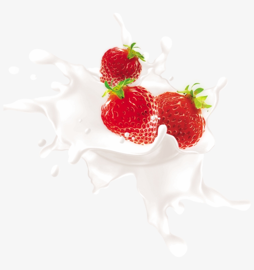 Strawberry Milk, Strawberry Clipart, Clip Art, Elsa, - Strawberries And Cream Png, transparent png #9102804