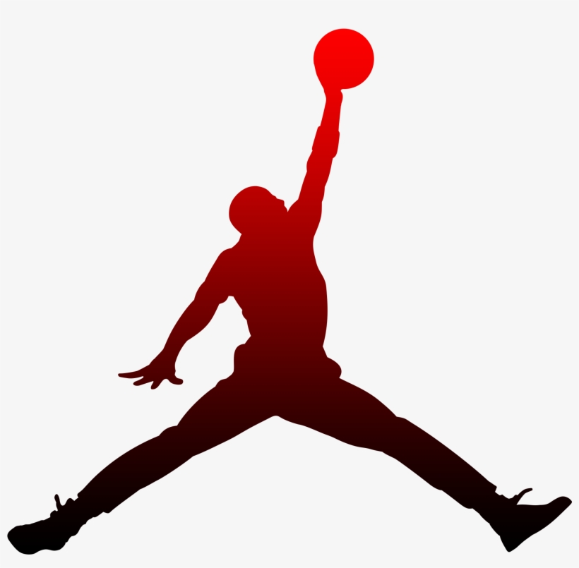 Red Jordan Logo Clipart - Air Jordan, transparent png #9103116
