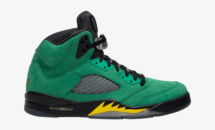Air Jordan 5 'oregon Ducks' - Basketball Shoe, transparent png #9104233