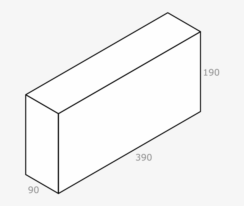 Full Length 90mm Wide Solid Masonry Block - Brikmakers Masonry Blocks, transparent png #9104497