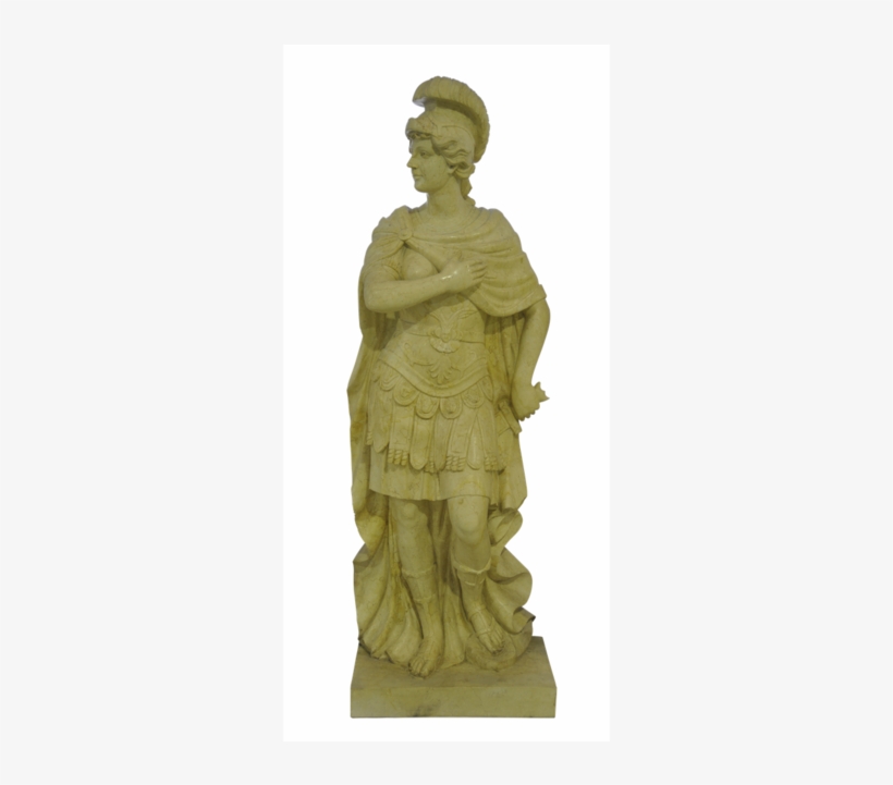 Roman Warrior Religious Statue Marble Figure Statue - Figurine, transparent png #9104768