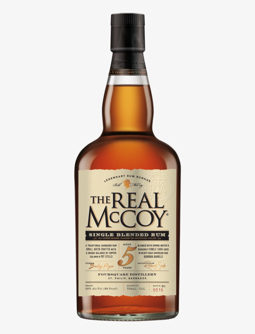 High Res Png The Real Mccoy Single Blended Rum 5 Yr, transparent png #9104937