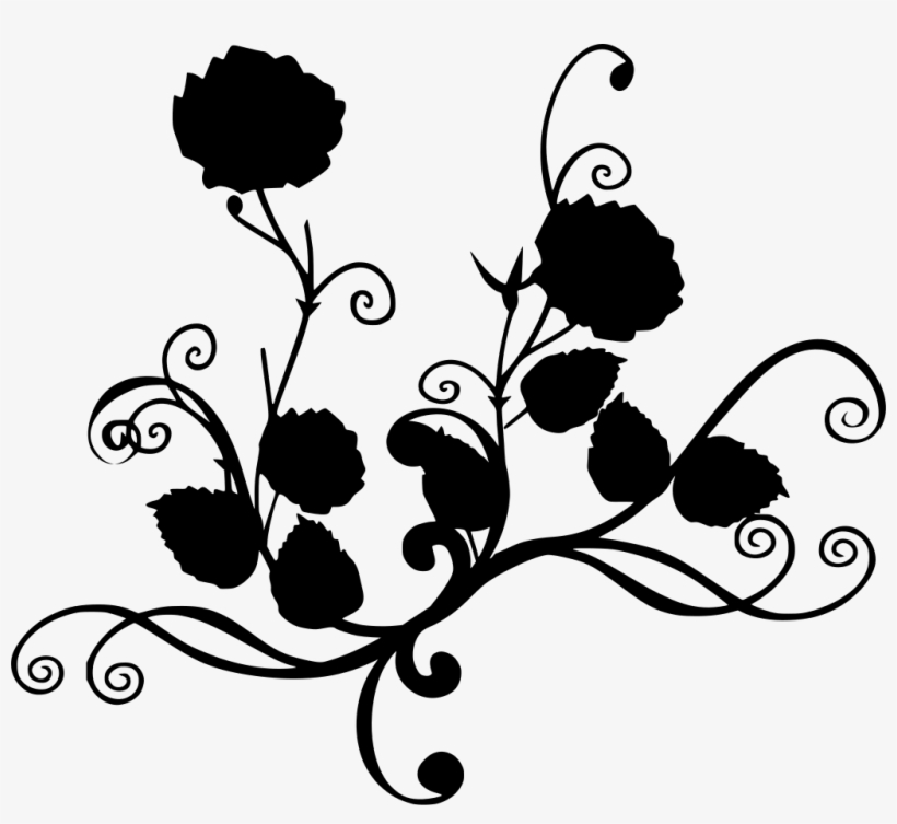 1024 X 891 2 - Black Transparent Flowers, transparent png #9106416