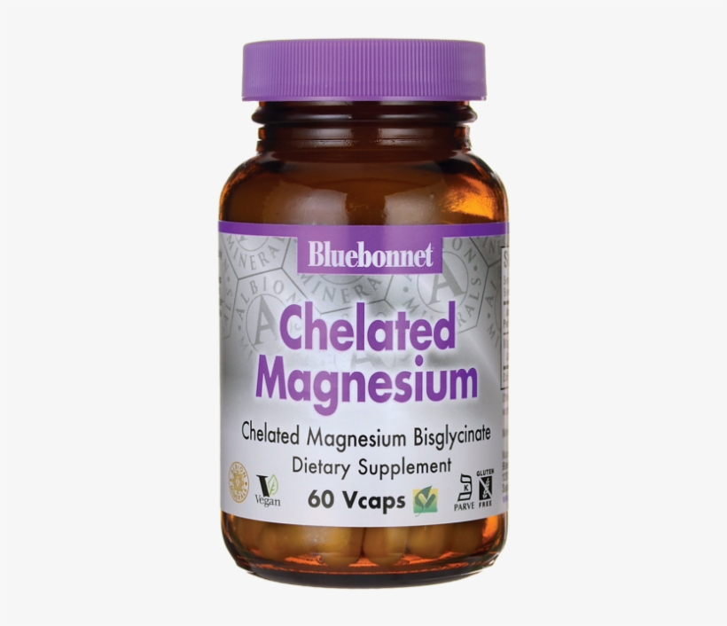 Bluebonnet Nutrition Chelated Magnesium 200 Mg 60 Vcaps - Chelated Magnesium, transparent png #9107478