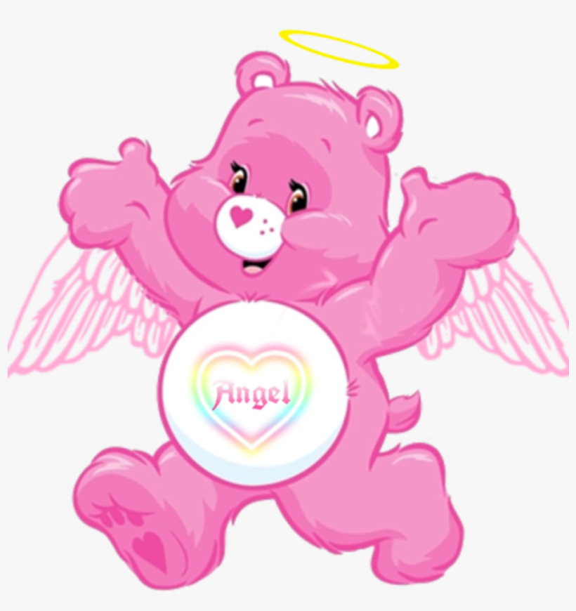 #angel #carebears #pink #cute #wings #halo #aesthetic - Good Luck Bear, transparent png #9109824