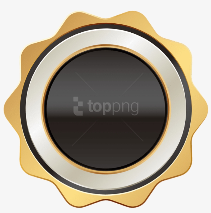 Badge Black Gold Png - Circle, transparent png #9110373