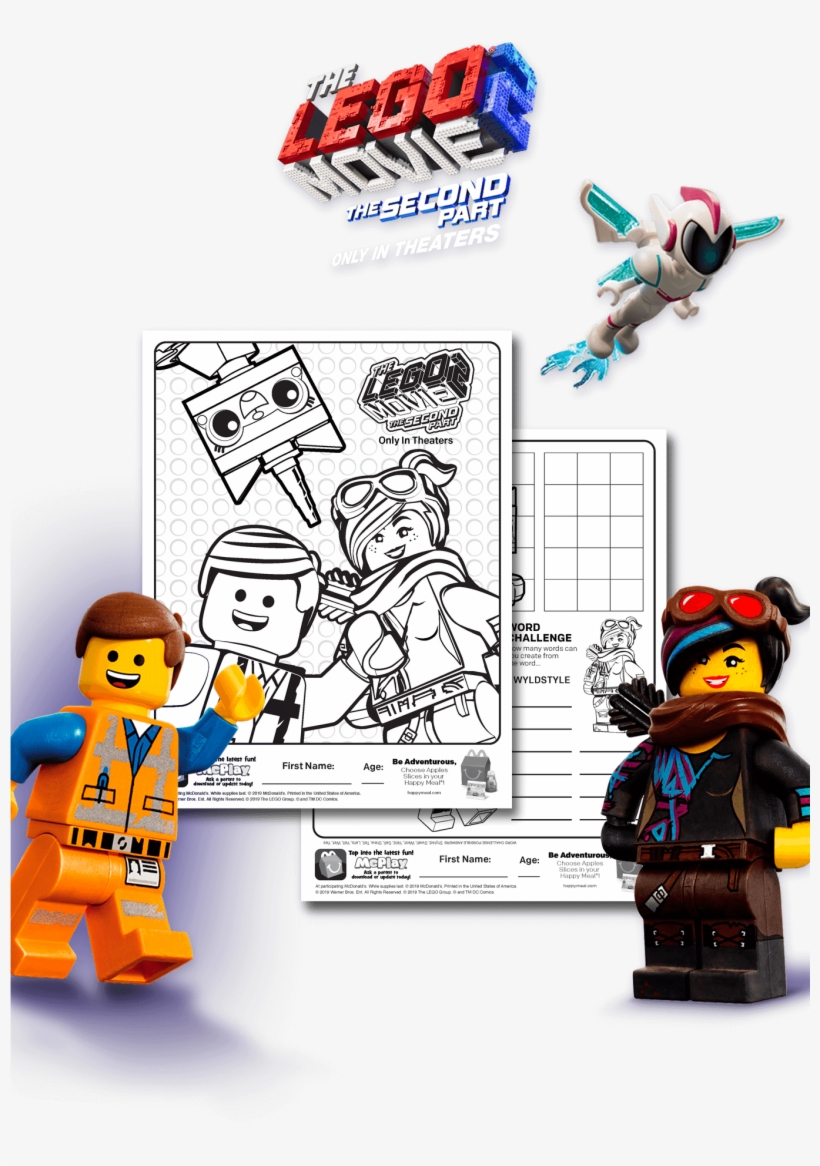 Lego, Exciting Coloring & Activity Sheets - Happy Meal Februari 2018, transparent png #9110943